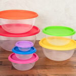 Alberto 7 Pieces Round Food Storage Set With Color Lids image number 0