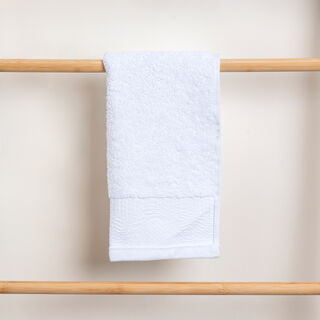 100% cotton, embroidered hand towel, white 30*50 cm