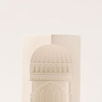 Homez off White ceramic candle holder 14*10*21.5 cm image number 1