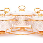 5 Pcs Round Food Warmer With Stand image number 2