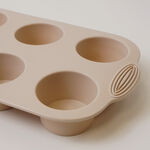 Alberto silicone muffin cake mould, 6 cups 29.8*18*3.9cm, cream image number 3