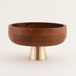 لا ميسا وعاء تقديم خشبي بقاعدة معدنية 25.5 سم image number 0