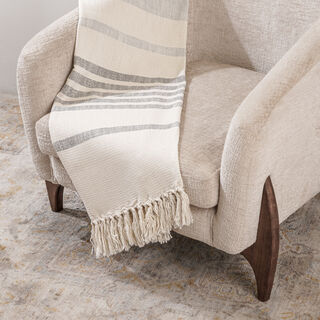 Texture woven throw 130*170cm grey