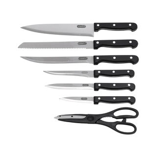  12 Pcs Wooden Knife Block With Knives