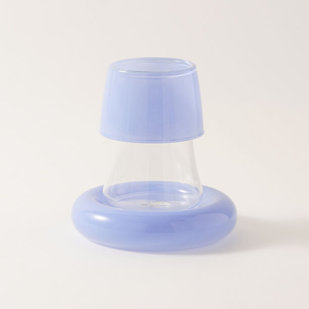 دلتي طقم شاي زجاج 12 قطعة، أزرق image number 2