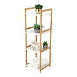 4 Tiers Bamboo Mdf Shelf White image number 2