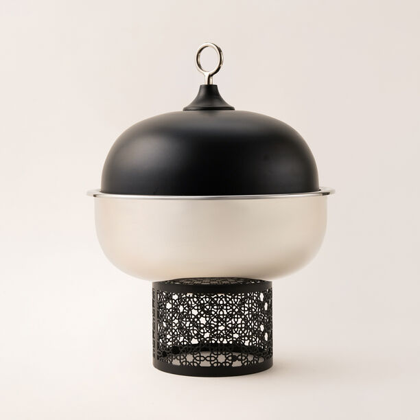 La Mesa silver metal food server with stand 3L image number 1