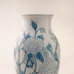 Homez blue and white ceramic vase 26*26*41 cm image number 2