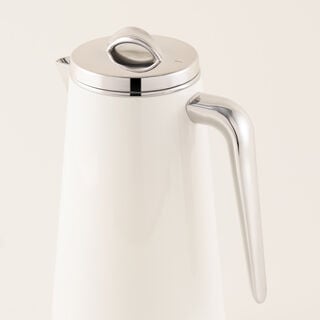 Dallaty 2 Pieces Thermos Set White Stainless Stee, 1L & 1.3 L