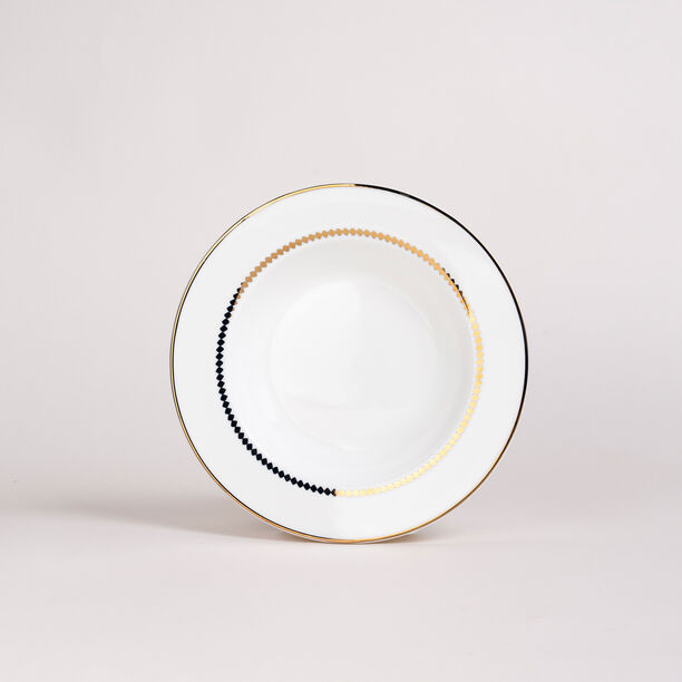 La Mesa white/gold porcelain 18 pc dinner set image number 3