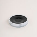 3 Piece Bath Accessories Set Glass Metal Elite Gray image number 3