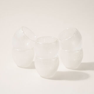 Dallaty coffee set 6 pcs white frosted glass