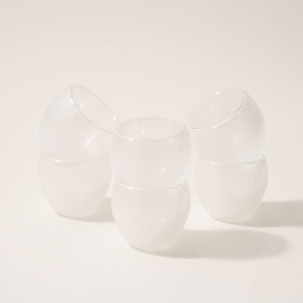 Dallaty coffee set 6 pcs white frosted glass image number 0