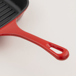 Alberto enameled cast iron square grill pan 50*27*4.5cm, red