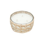 Glass Jar Candle With Rattan Oud Gold Fragrance 12*7 cm image number 2