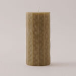 Homez Soya Wax Elegant Candle, Beige 7*15Cm image number 0