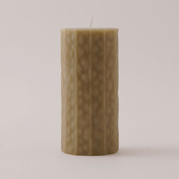 Homez Soya Wax Elegant Candle, Beige 7*15Cm image number 0