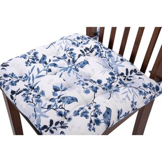 Cottage Kitchen Chair Pad L: 40 * W: 40 Cm Spring Design Blue Color