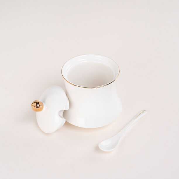 Dallaty white porcelain sugar pot image number 3