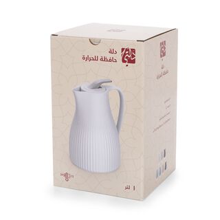 Dallety Plastic Vacuum Flask Bear White 1L