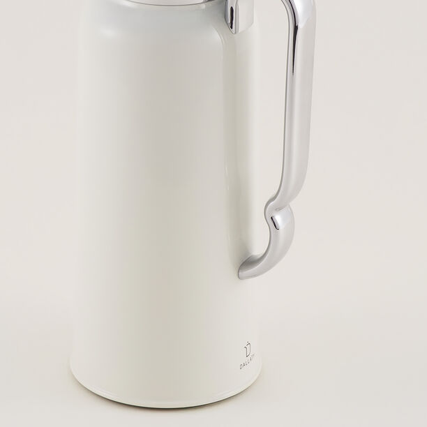 دلتي دلة ستانلس ستيل، أبيض مع فضي 1 لتر image number 3