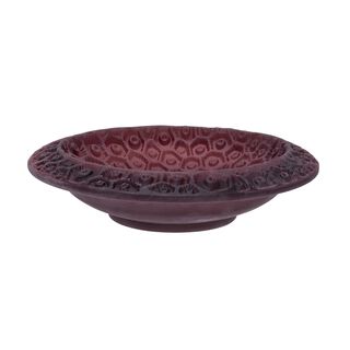 Ashtray Glass Violet With Frosted Finish 190X190X43 Mm