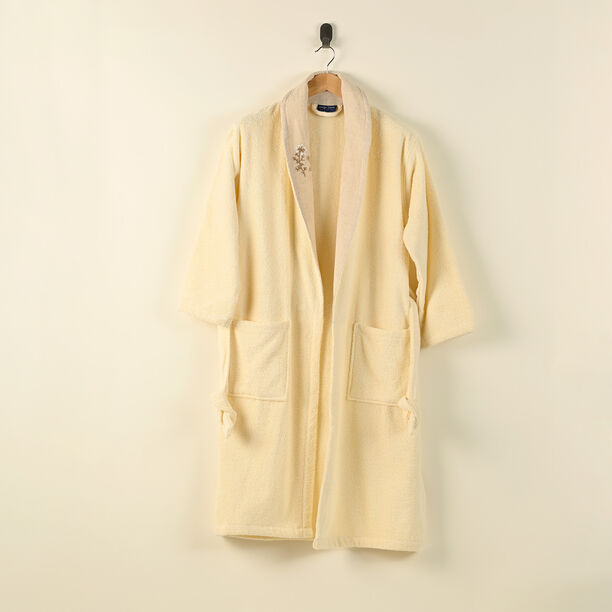 Boutıque Blanche M Cotton Bathrobe 360Gsm In White image number 0