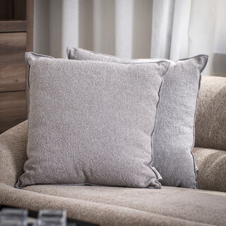 Cottage linen embroidered cushion 45*45 cm