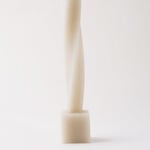 homez candle with square base 4*4*29cm, white image number 3