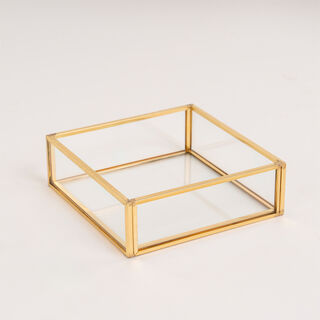 Homez glass & gold 3 pcs bath set