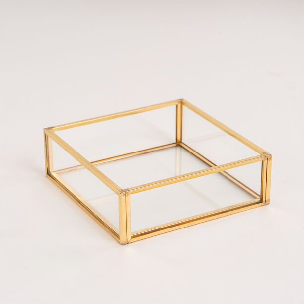 Homez glass & gold 3 pcs bath set image number 3