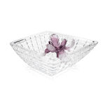La Mesa Glass Bowl With Violet Crystal Flower 31Cm image number 0