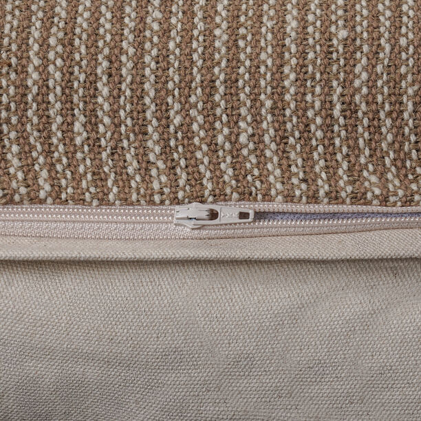 Boutique Blanche stripe woven cushion 45*45cm, beige image number 3