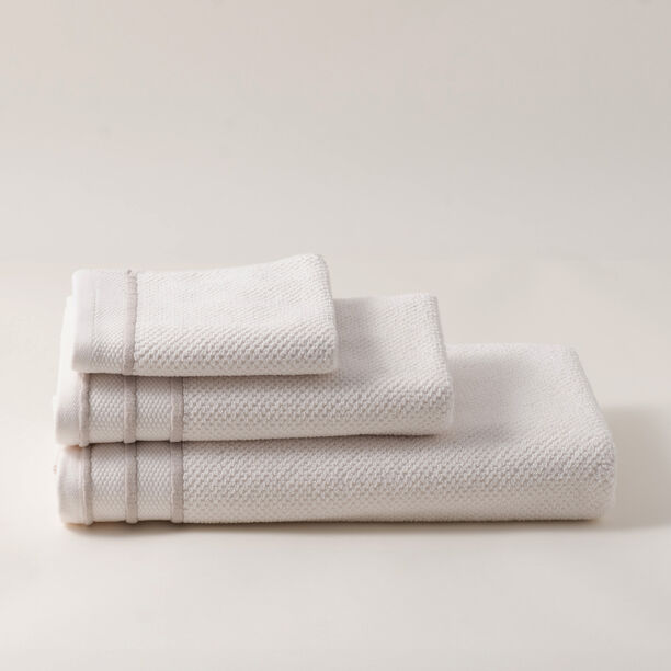 Boutique Blanche jaquard cotton hand towel, white, 100*50cm image number 4