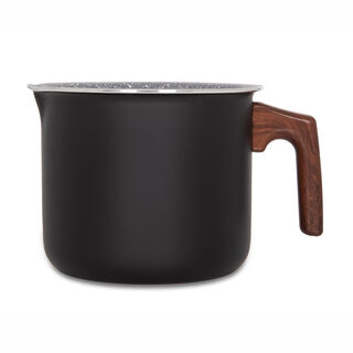 Alberto Non Stick Grey Milk Pan With Wooden Handle 