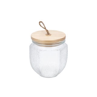 Glass Storage Jar With Wooden