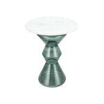 Side Table Glass Base And Marble Top 46*58 cm image number 3