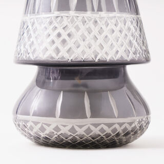 Homez sandalwood and patchouli glass scented candle with lid