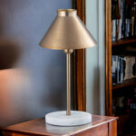 Homez gold & marble table lamp, 50 cm image number 1