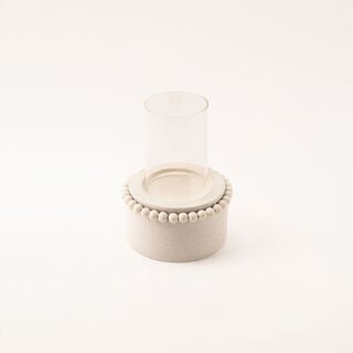 Selah collection off white ceramic candle holder 16.5*16.5*25 cm