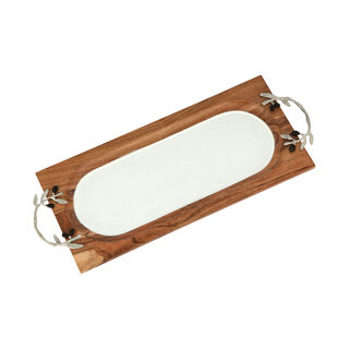 Wooden Tray With Olive Decoration Large 51Cm