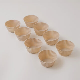 Alberto 8pcs silicone cupcake set L, cream 7*7*3.5cm