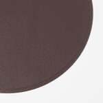 La Mesa 4pcs imitation leather round placemat, brown 38*38cm image number 1