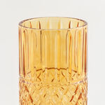 هومز فازة زجاج بني داكن بنقشة ماسية 14*14*27.6 سم image number 2