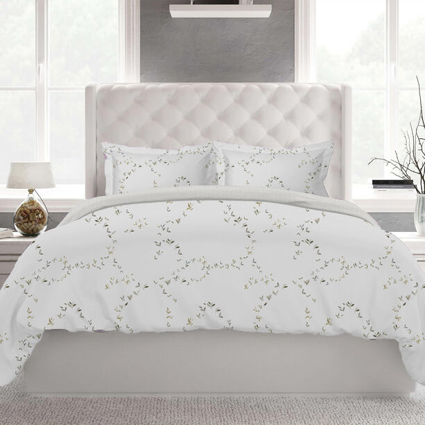 Cottage off white leaf comforter set twin size with 3 pieces image number 4