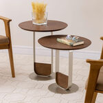 Homez lyra side table, walnut 50*50*47 cm image number 2