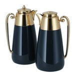 Dallaty set of 2 steel vacuum flask blue and matt silver 1L image number 1