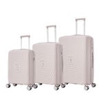 Travel vision durable PP 3 pcs luggage set, baby pink image number 0