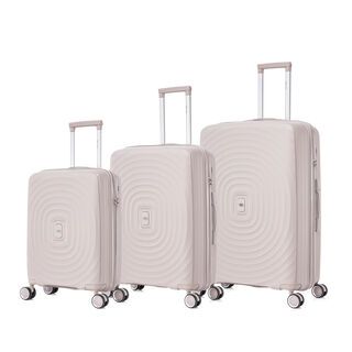 Travel vision durable PP 3 pcs luggage set, baby pink
