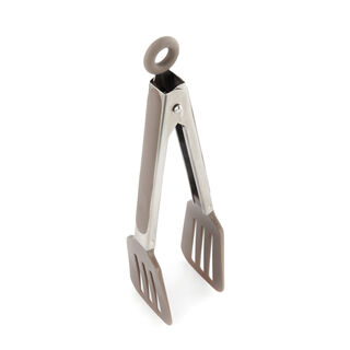 Alberto Silicone Food Tong With Steel Handle Brown Color
